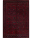 Afghan 8'0'' X 11'6'' Hand-Knotted Wool Rug 8'0'' x 11'6'' (240 X 345) / Red / N/A