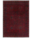 Afghan 4'10'' X 6'8'' Hand-Knotted Wool Rug 4'10'' x 6'8'' (145 X 200) / Red / N/A