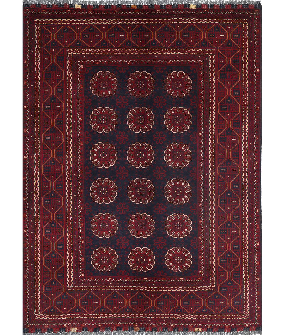 Afghan 4'1'' X 6'7'' Hand-Knotted Wool Rug 4'1'' x 6'7'' (123 X 198) / Red / N/A