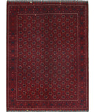 Afghan 4'10'' X 6'5'' Hand-Knotted Wool Rug 4'10'' x 6'5'' (145 X 193) / Red / N/A