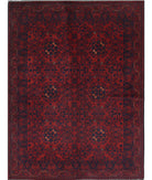 Afghan 4'9'' X 6'3'' Hand-Knotted Wool Rug 4'9'' x 6'3'' (143 X 188) / Red / N/A