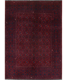 Afghan 5'0'' X 6'10'' Hand-Knotted Wool Rug 5'0'' x 6'10'' (150 X 205) / Red / N/A