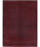 Afghan 4'9'' X 6'5'' Hand-Knotted Wool Rug 4'9'' x 6'5'' (143 X 193) / Red / N/A