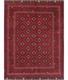 Afghan 5'0'' X 6'4'' Hand-Knotted Wool Rug 5'0'' x 6'4'' (150 X 190) / Red / N/A