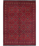 Afghan 4'11'' X 6'8'' Hand-Knotted Wool Rug 4'11'' x 6'8'' (148 X 200) / Red / N/A