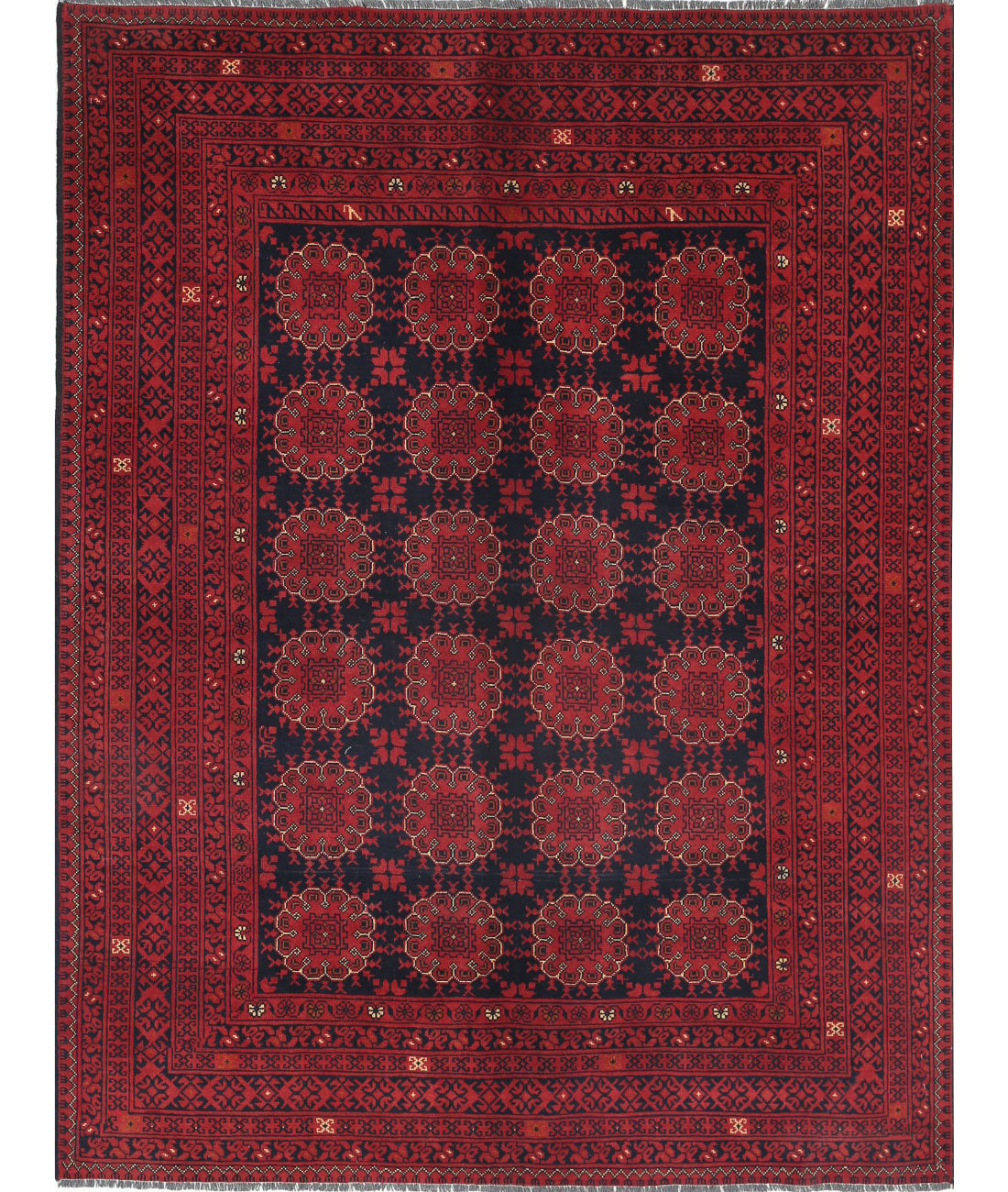 Afghan 4'10'' X 6'5'' Hand-Knotted Wool Rug 4'10'' x 6'5'' (145 X 193) / Red / N/A