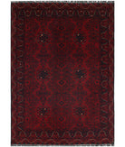 Afghan 4'9'' X 6'6'' Hand-Knotted Wool Rug 4'9'' x 6'6'' (143 X 195) / Red / N/A