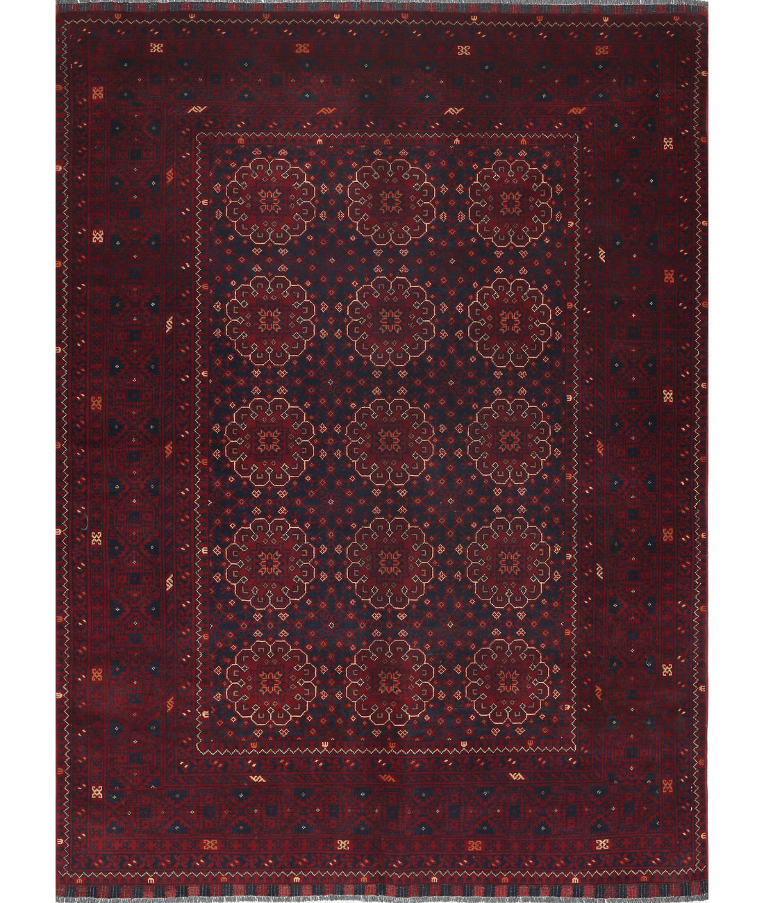 Afghan 4'10'' X 6'5'' Hand-Knotted Wool Rug 4'10'' x 6'5'' (145 X 193) / Red / N/A