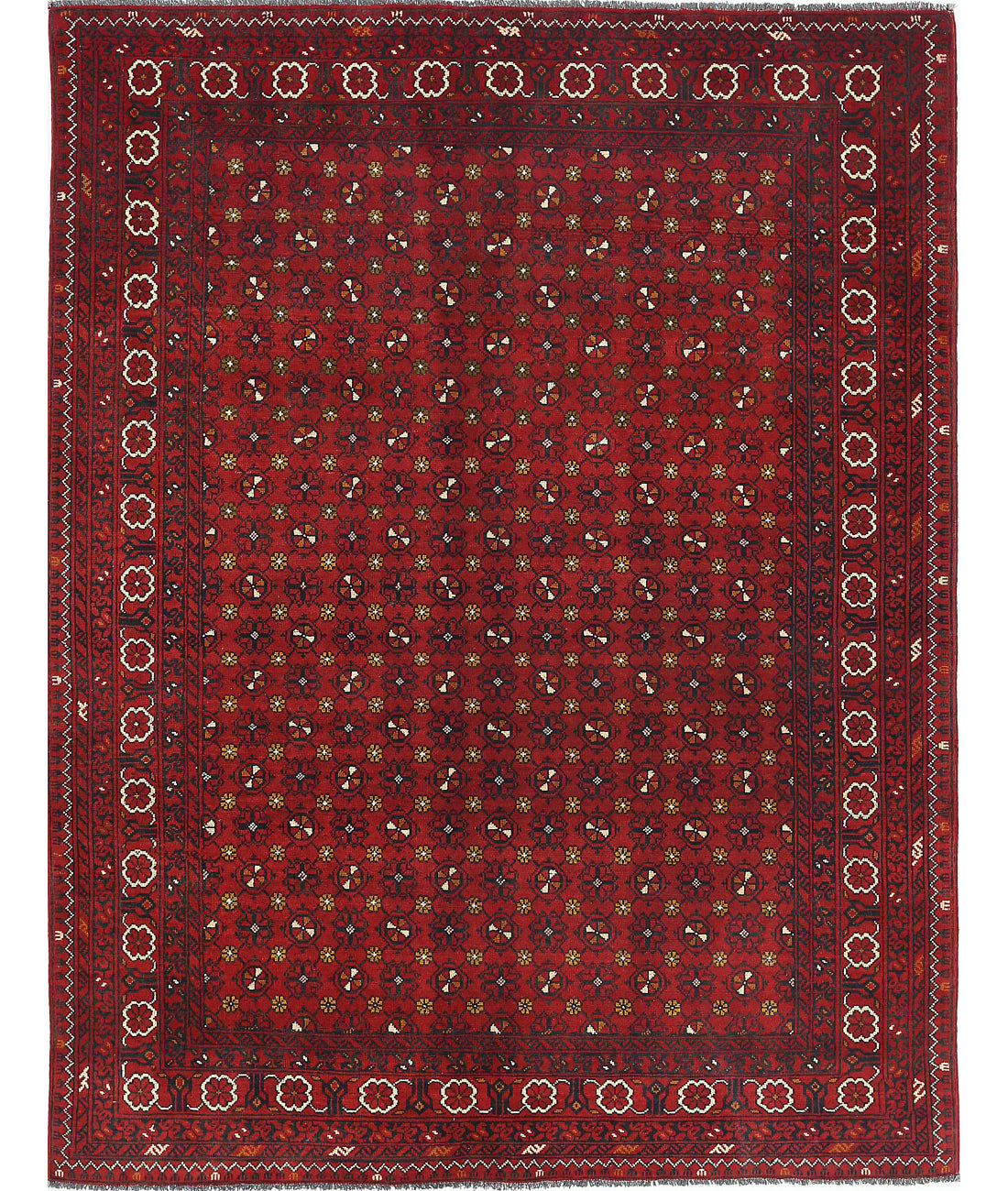 Afghan 4'10'' X 6'3'' Hand-Knotted Wool Rug 4'10'' x 6'3'' (145 X 188) / Red / N/A