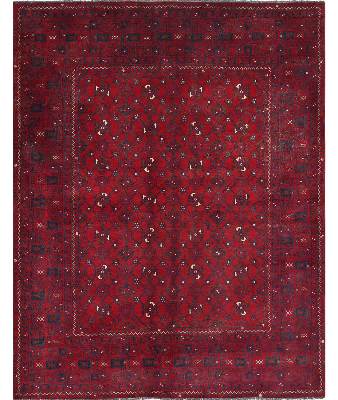 Afghan 5'0'' X 6'5'' Hand-Knotted Wool Rug 5'0'' x 6'5'' (150 X 193) / Red / N/A