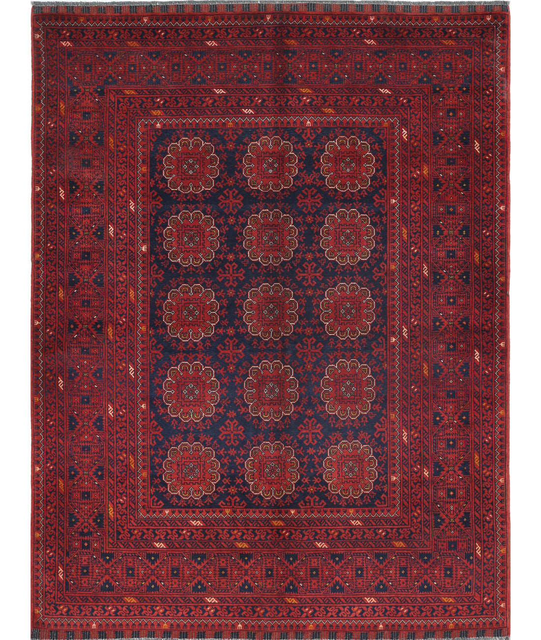 Afghan 4'10'' X 6'5'' Hand-Knotted Wool Rug 4'10'' x 6'5'' (145 X 193) / Red / N/A