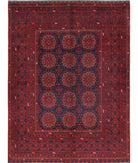 Afghan 4'10'' X 6'5'' Hand-Knotted Wool Rug 4'10'' x 6'5'' (145 X 193) / Red / N/A