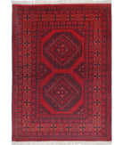 Afghan 2'9'' X 3'9'' Hand-Knotted Wool Rug 2'9'' x 3'9'' (83 X 113) / Red / N/A