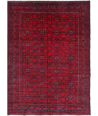 Afghan 8'0'' X 11'1'' Hand-Knotted Wool Rug 8'0'' x 11'1'' (240 X 333) / Red / N/A