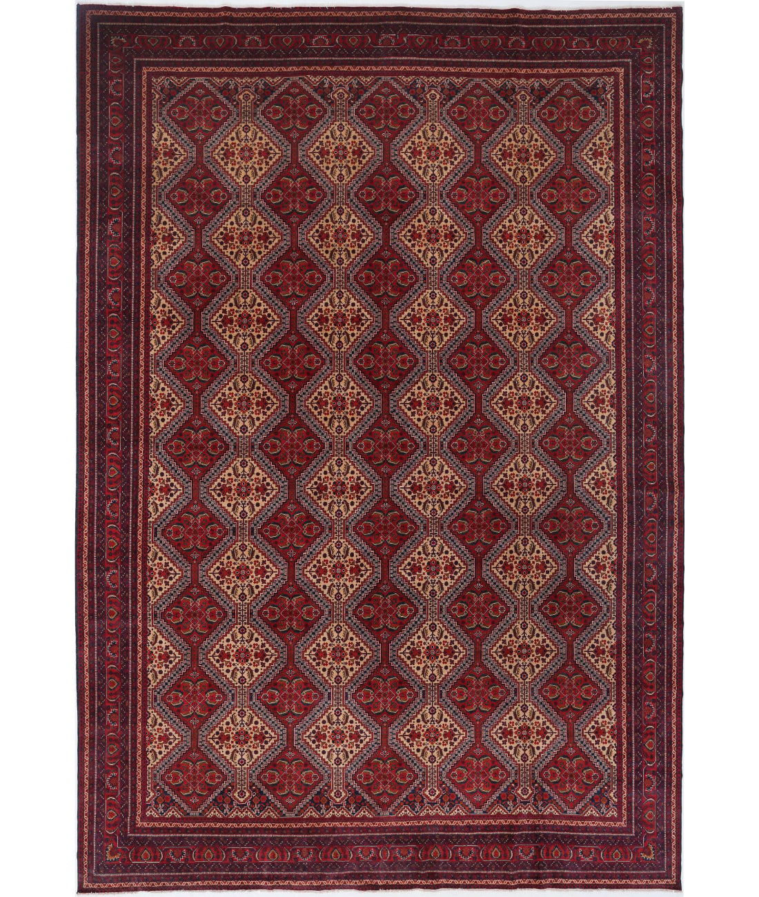 Afghan 12'10'' X 18'8'' Hand-Knotted Wool Rug 12'10'' x 18'8'' (385 X 560) / Red / N/A