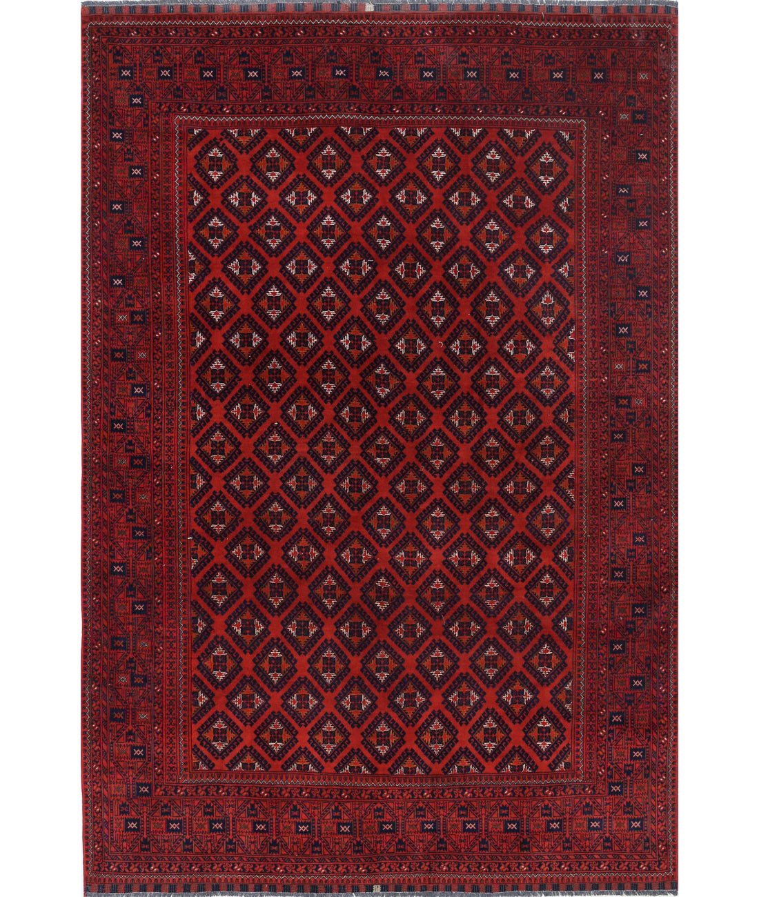 Afghan 6'7'' X 9'7'' Hand-Knotted Wool Rug 6'7'' x 9'7'' (198 X 288) / Red / N/A