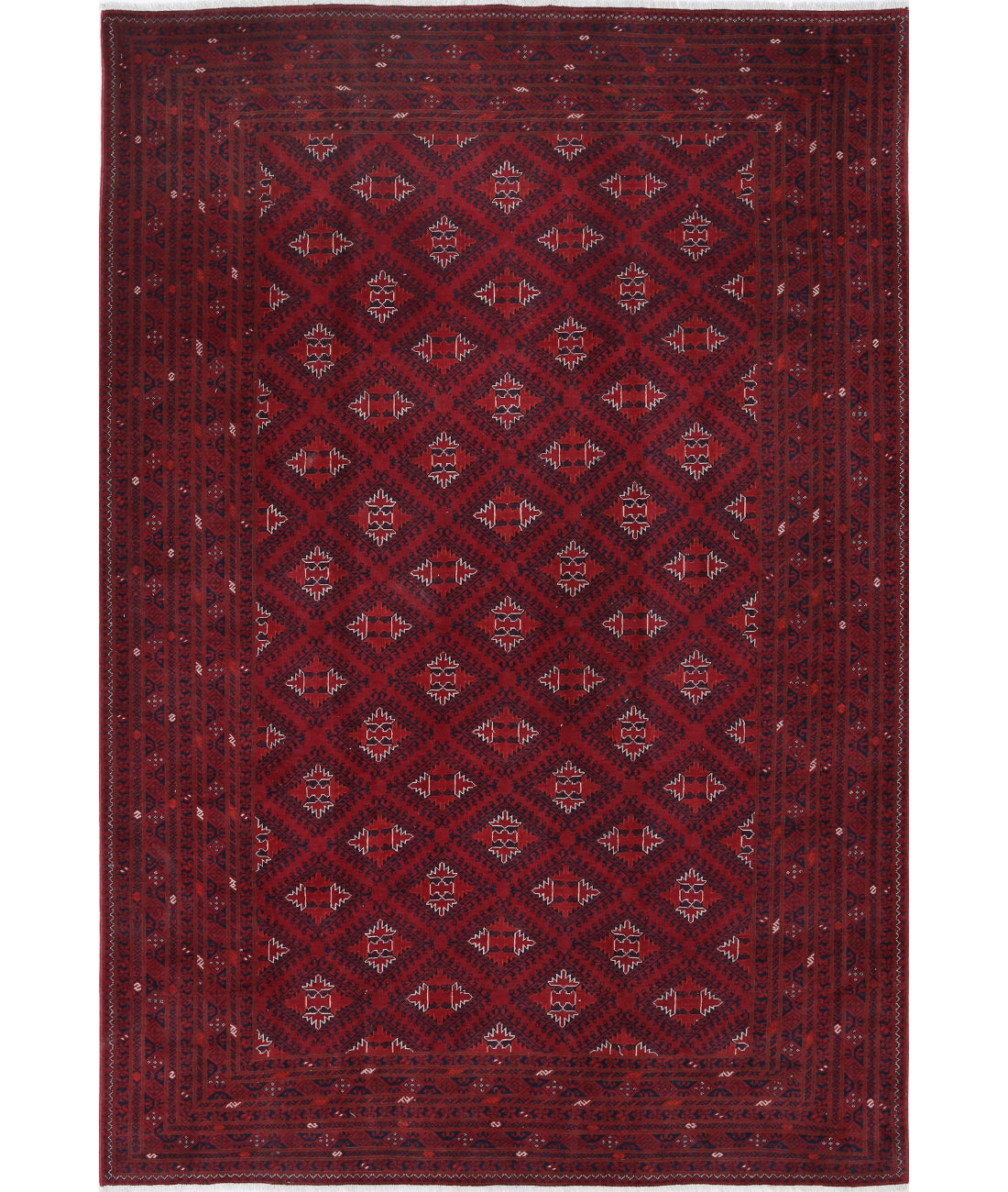 Afghan 6'4'' X 9'3'' Hand-Knotted Wool Rug 6'4'' x 9'3'' (190 X 278) / Red / N/A