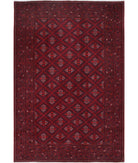 Afghan 6'4'' X 9'3'' Hand-Knotted Wool Rug 6'4'' x 9'3'' (190 X 278) / Red / N/A