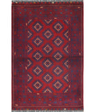 Afghan 3'3'' X 4'10'' Hand-Knotted Wool Rug 3'3'' x 4'10'' (98 X 145) / Red / N/A