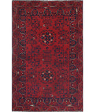 Afghan 3'2'' X 4'9'' Hand-Knotted Wool Rug 3'2'' x 4'9'' (95 X 143) / Red / N/A