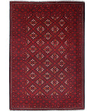 Afghan 3'2'' X 4'9'' Hand-Knotted Wool Rug 3'2'' x 4'9'' (95 X 143) / Red / N/A