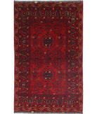 Afghan 3'3'' X 5'2'' Hand-Knotted Wool Rug 3'3'' x 5'2'' (98 X 155) / Red / N/A