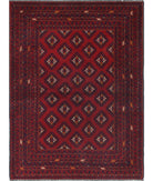 Afghan 3'4'' X 4'6'' Hand-Knotted Wool Rug 3'4'' x 4'6'' (100 X 135) / Red / N/A