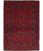 Afghan 3'4'' X 4'8'' Hand-Knotted Wool Rug 3'4'' x 4'8'' (100 X 140) / Red / N/A