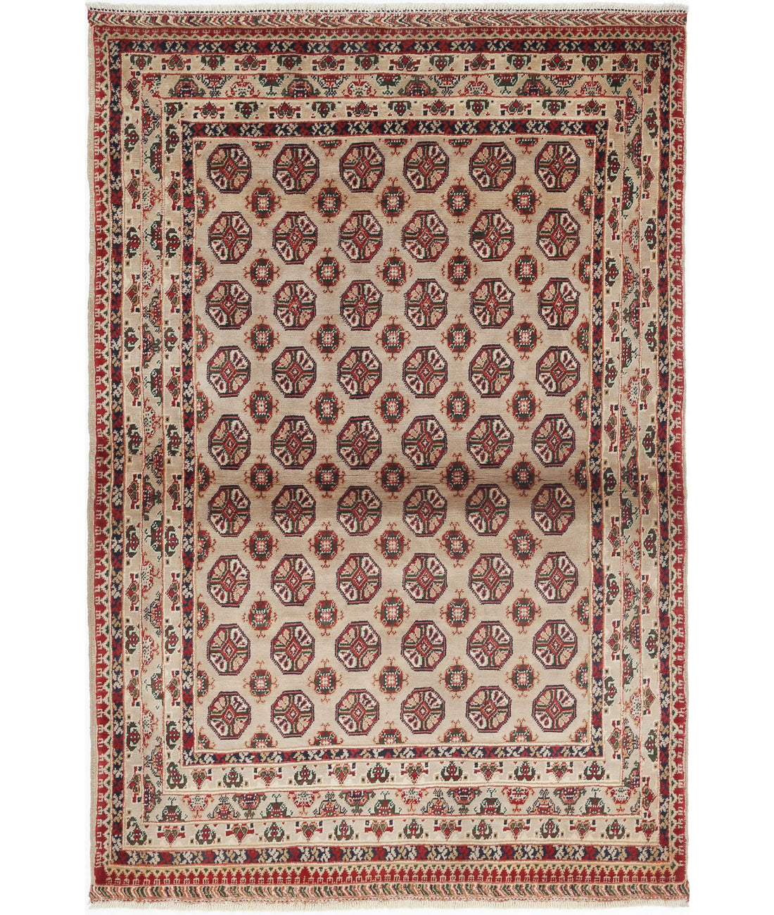 Afghan 3'4'' X 4'11'' Hand-Knotted Wool Rug 3'4'' x 4'11'' (100 X 148) / Red / N/A