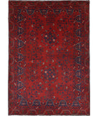 Afghan 3'4'' X 4'9'' Hand-Knotted Wool Rug 3'4'' x 4'9'' (100 X 143) / Red / N/A