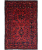 Afghan 3'2'' X 4'9'' Hand-Knotted Wool Rug 3'2'' x 4'9'' (95 X 143) / Red / N/A