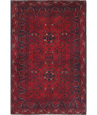 Afghan 3'3'' X 5'0'' Hand-Knotted Wool Rug 3'3'' x 5'0'' (98 X 150) / Red / N/A