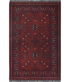 Afghan 3'3'' X 4'11'' Hand-Knotted Wool Rug 3'3'' x 4'11'' (98 X 148) / Red / N/A