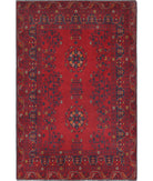 Afghan 3'4'' X 5'0'' Hand-Knotted Wool Rug 3'4'' x 5'0'' (100 X 150) / Red / N/A