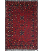 Afghan 3'2'' X 4'10'' Hand-Knotted Wool Rug 3'2'' x 4'10'' (95 X 145) / Red / N/A