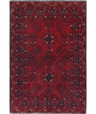 Afghan 3'2'' X 4'9'' Hand-Knotted Wool Rug 3'2'' x 4'9'' (95 X 143) / Red / N/A