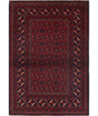 Afghan 3'4'' X 4'10'' Hand-Knotted Wool Rug 3'4'' x 4'10'' (100 X 145) / Red / N/A