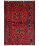 Afghan 3'4'' X 4'10'' Hand-Knotted Wool Rug 3'4'' x 4'10'' (100 X 145) / Red / N/A