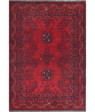 Afghan 3'3'' X 4'10'' Hand-Knotted Wool Rug 3'3'' x 4'10'' (98 X 145) / Red / N/A