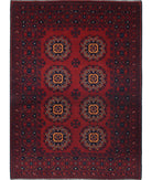 Afghan 3'5'' X 4'8'' Hand-Knotted Wool Rug 3'5'' x 4'8'' (103 X 140) / Red / N/A