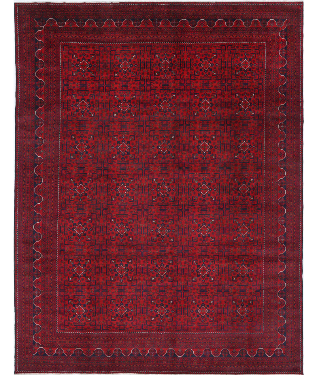 Afghan 10'0'' X 12'11'' Hand-Knotted Wool Rug 10'0'' x 12'11'' (300 X 388) / Red / N/A