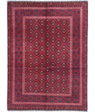 Afghan 4'9'' X 6'5'' Hand-Knotted Wool Rug 4'9'' x 6'5'' (143 X 193) / Red / N/A