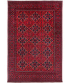 Afghan 6'5'' X 9'9'' Hand-Knotted Wool Rug 6'5'' x 9'9'' (193 X 293) / Red / N/A