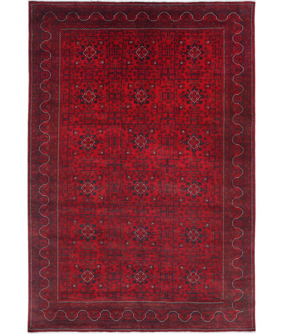 Afghan 6'6'' X 9'7'' Hand-Knotted Wool Rug 6'6'' x 9'7'' (195 X 288) / Red / N/A