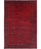 Afghan 6'6'' X 9'7'' Hand-Knotted Wool Rug 6'6'' x 9'7'' (195 X 288) / Red / N/A