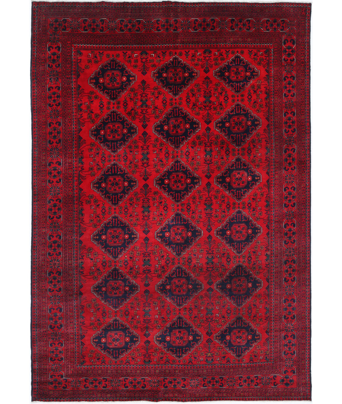 Afghan 6'4'' X 9'2'' Hand-Knotted Wool Rug 6'4'' x 9'2'' (190 X 275) / Red / N/A