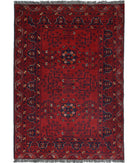 Afghan 3'2'' X 4'9'' Hand-Knotted Wool Rug 3'2'' x 4'9'' (95 X 143) / Red / N/A