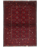 Afghan 4'0'' X 5'7'' Hand-Knotted Wool Rug 4'0'' x 5'7'' (120 X 168) / Red / N/A