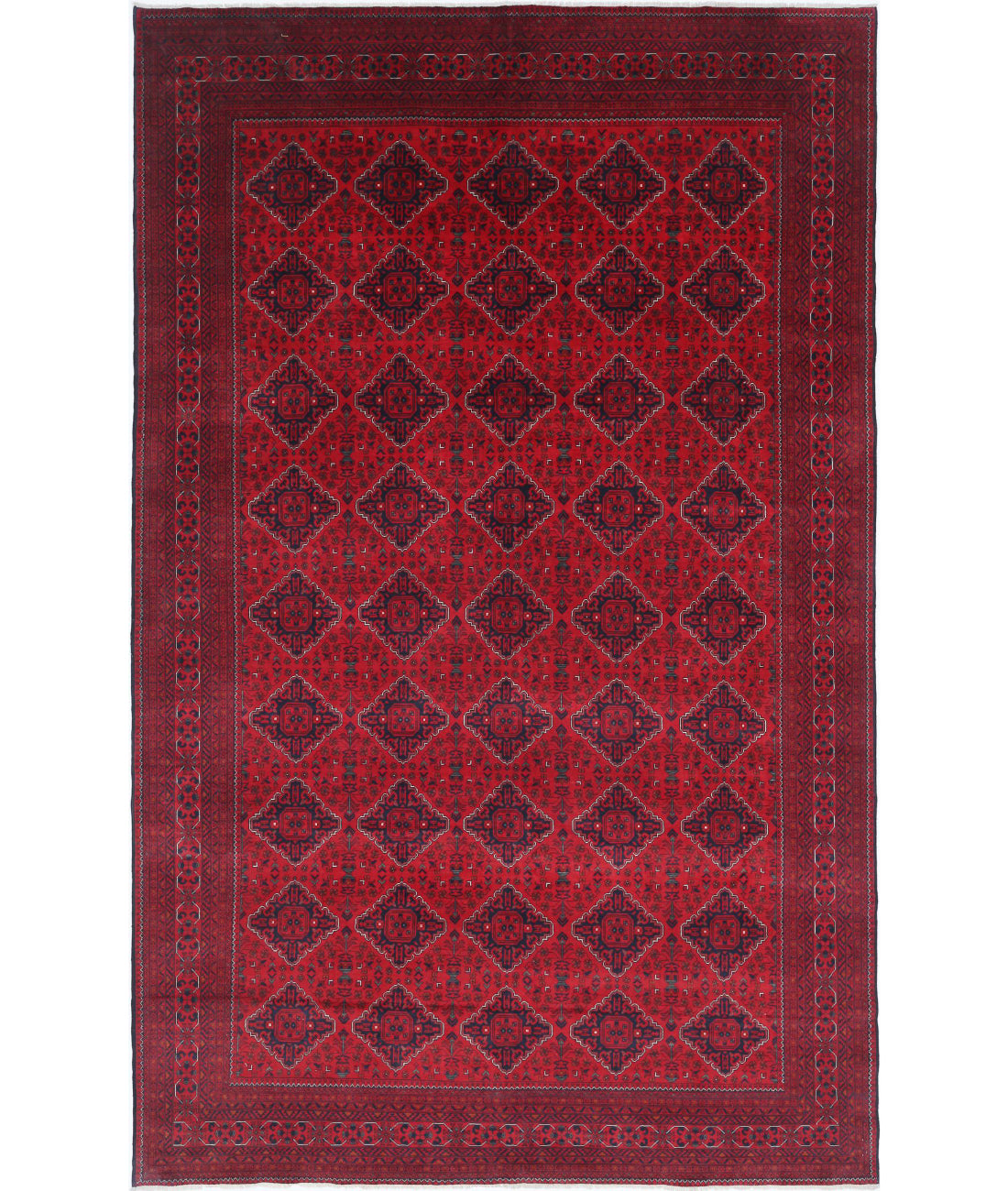 Afghan 9'7'' X 15'4'' Hand-Knotted Wool Rug 9'7'' x 15'4'' (288 X 460) / Red / N/A