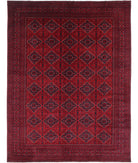 Afghan 9'9'' X 12'9'' Hand-Knotted Wool Rug 9'9'' x 12'9'' (293 X 383) / Red / N/A